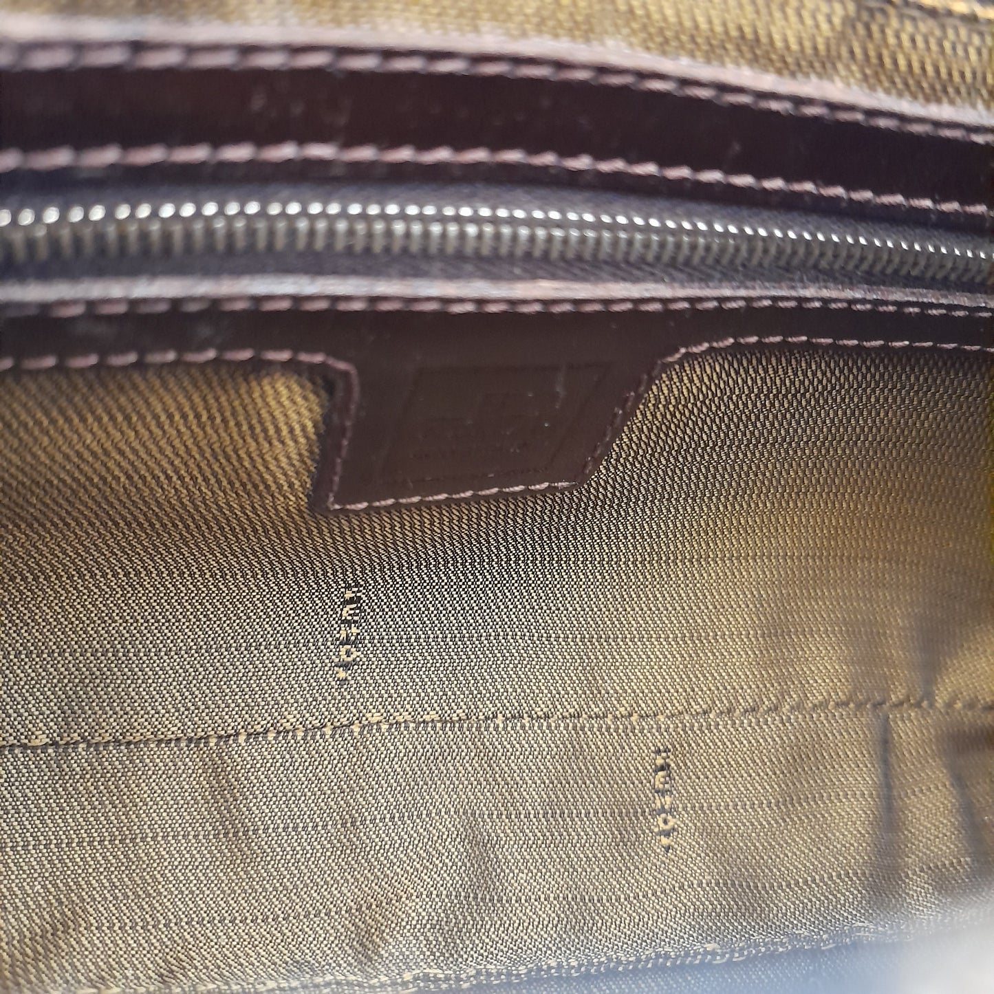 Borsa Fendi Baguette Canvas Zucca Monogram Vintage