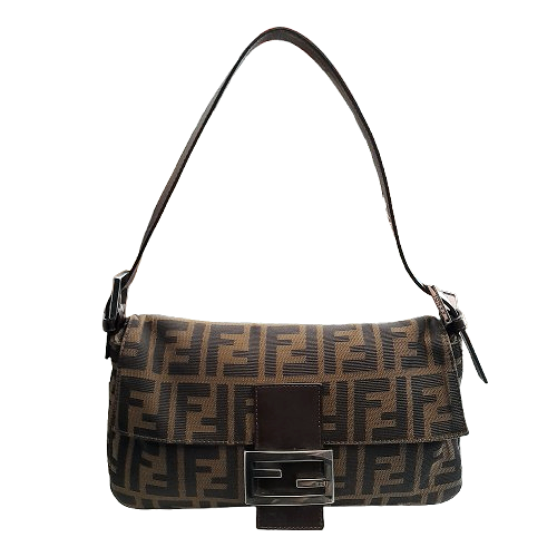 Borsa Fendi Baguette Canvas Zucca Monogram Vintage
