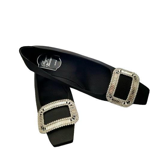 Ballerine Nere Fibbia Strass Roger Vivier